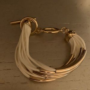 Cream and Gold Bracelet